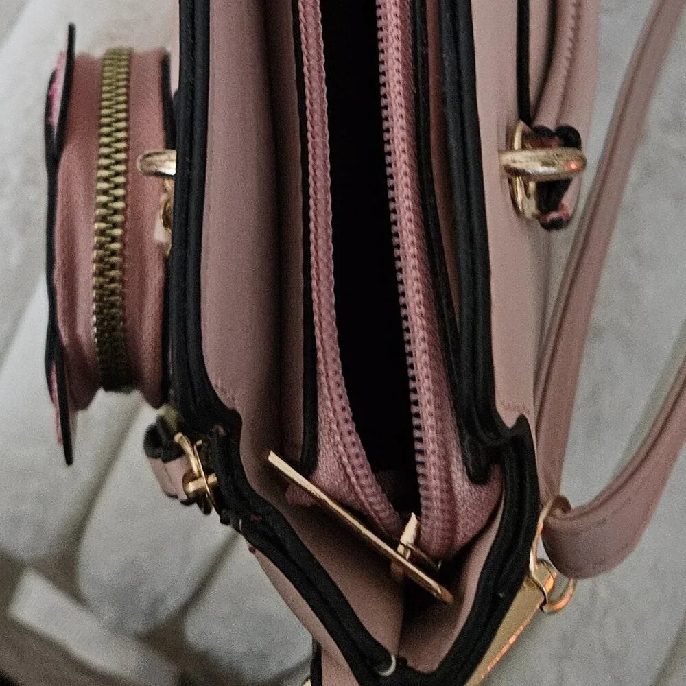 Danbaoly Pink handbag w/handles and crossbody strap NWOT